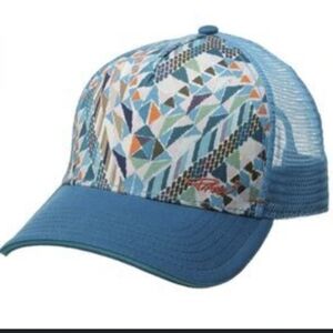 PrAna Journeyman Trucker Style Geometric Blue Cap